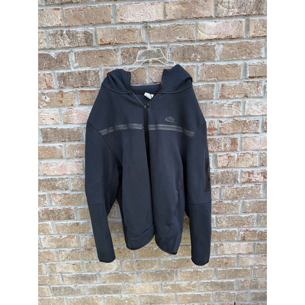 Nike Tech Fleece Full Zip Hoodie Black Windrunner Jacket XXL 928483-010